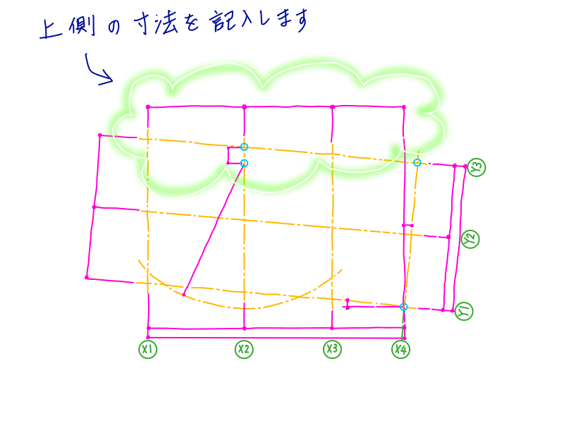 AutoCADでの寸法線作成手順STEP2-1