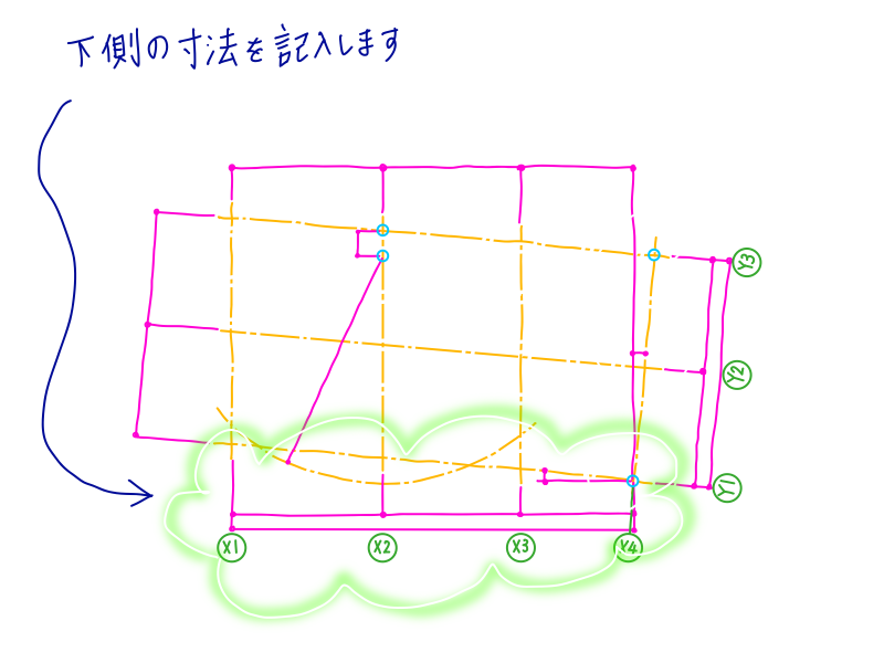 AutoCADでの寸法線作成手順STEP2-5