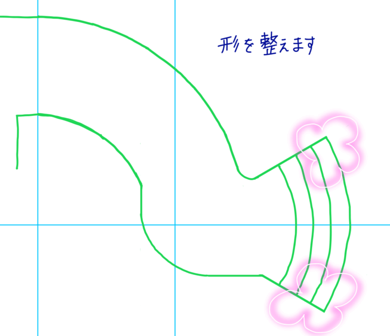 AutoCADで階段平面図の踏板作図
