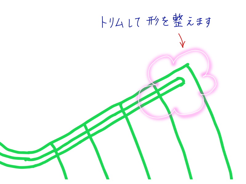 AutoCADで階段平面図手すり作図