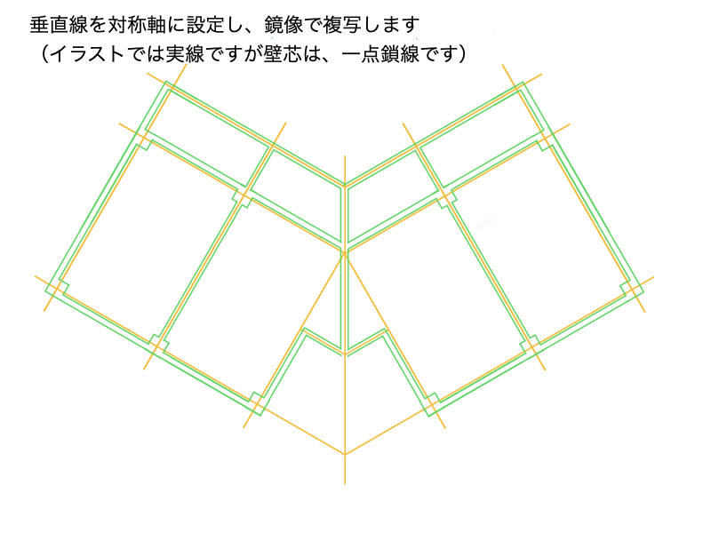 AutoCADで鏡像手順STEP5-1
