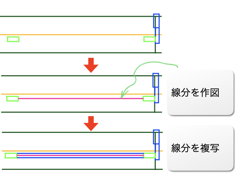 建築CAD検定3級過去問題 壁と窓 AutoCADで練習 解説図