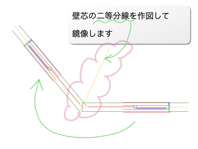 建築CAD検定3級過去問題 壁と窓 AutoCADで練習 解説図